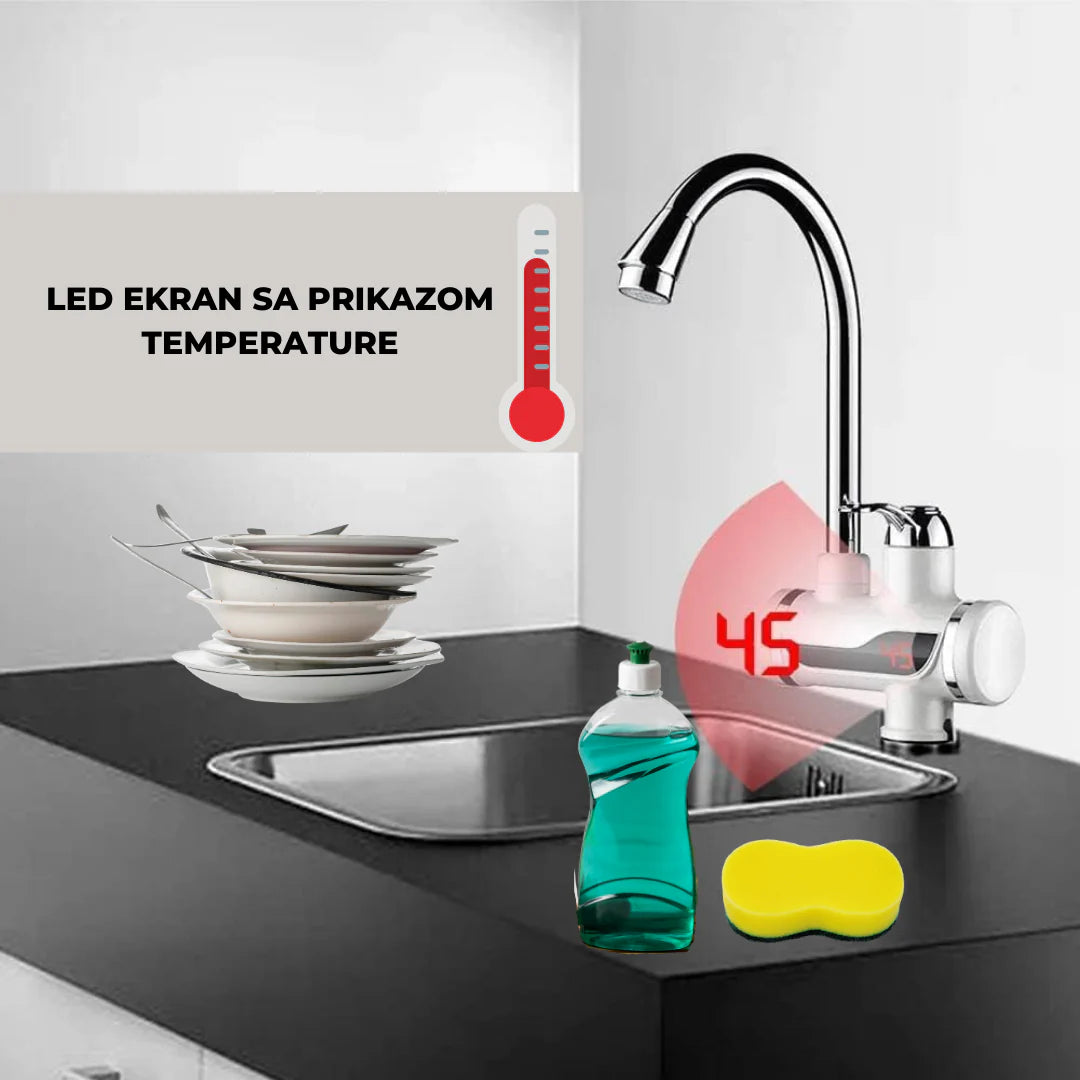 SLAVINA SA GREJAČEM TOPLA VODA U 3 SEKUNDE + LED EKRAN