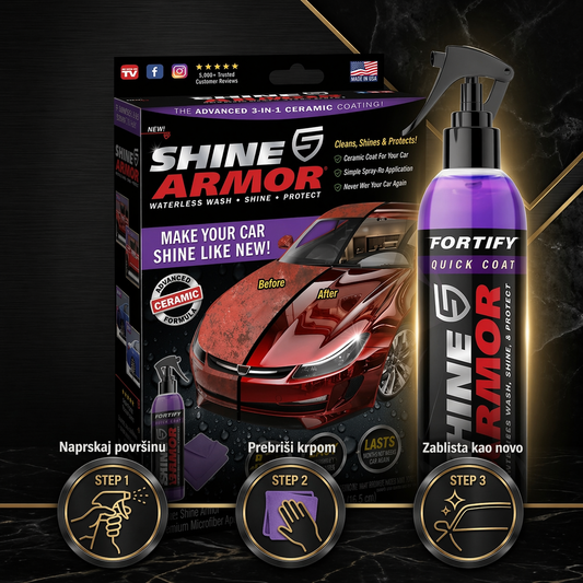 Shine Armor 3u1 Sprej – Čisti, Štiti i Daje Sjaj Bez Ribanja