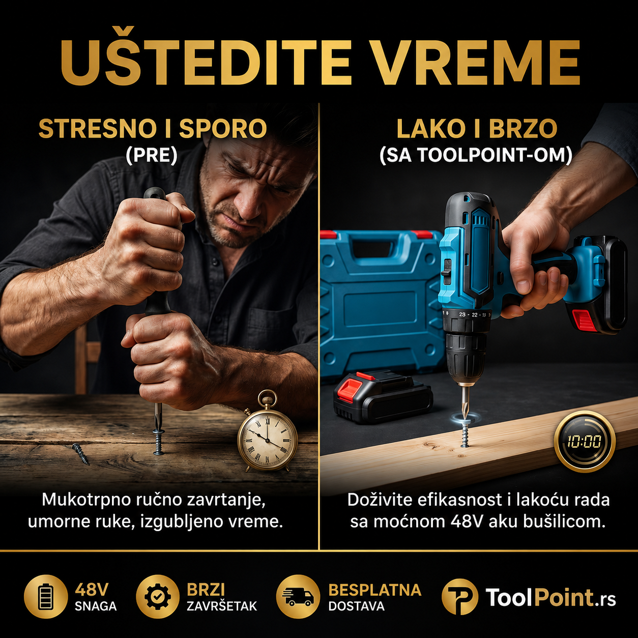 AKU BUŠILICA MAKITA 48V – KOMPLETAN SET ZA SVAKI POSAO