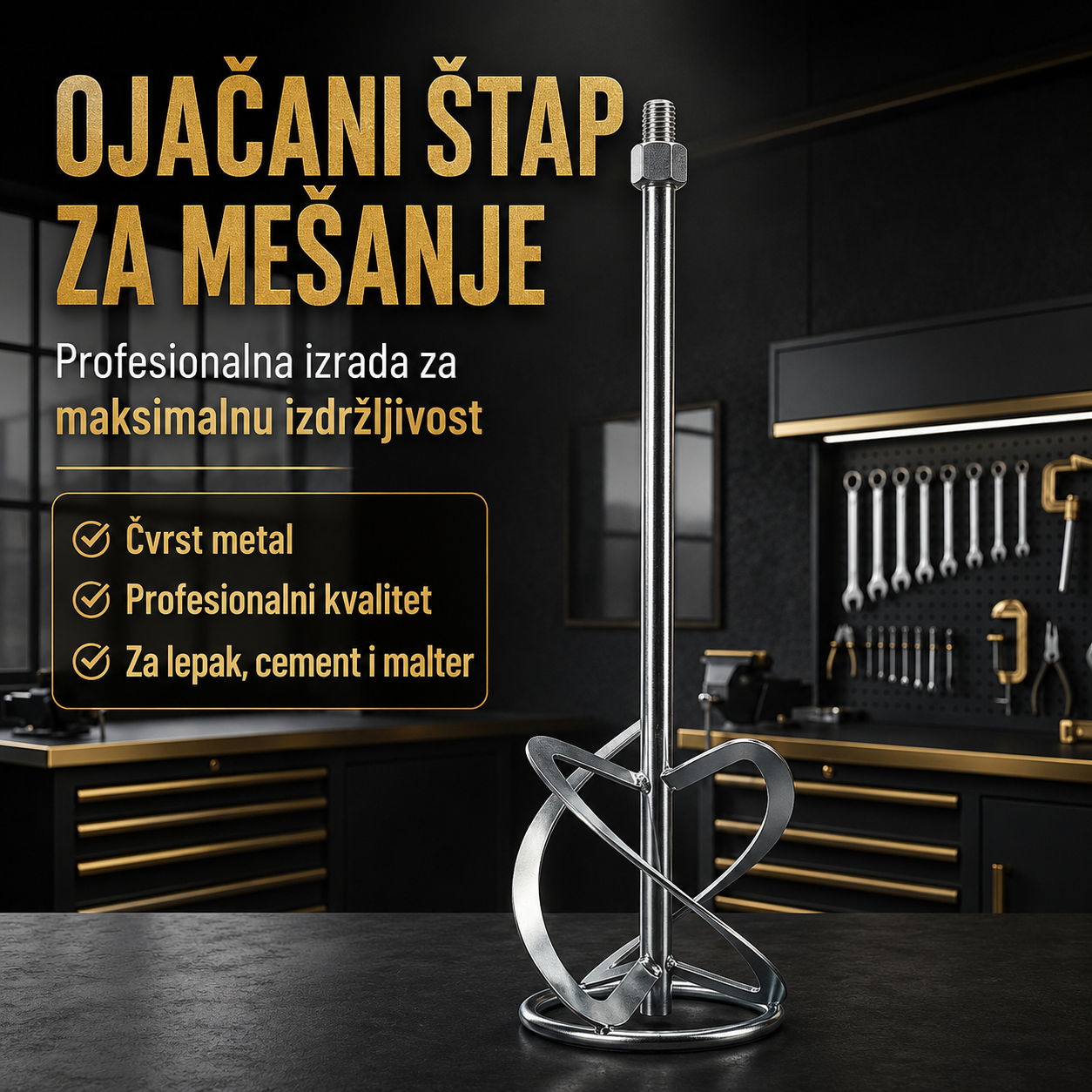 PROFESIONALNI MIKSER MAKTA 2650W — SNAGA ZA SVAKI GRAĐEVINSKI POSAO