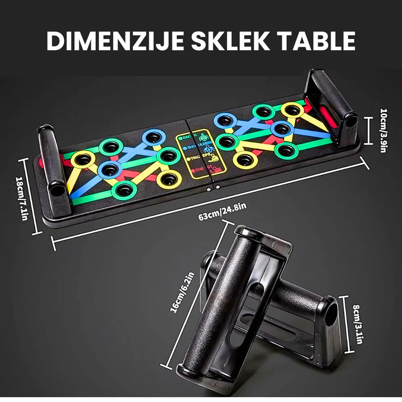 TABLA ZA SKLEKOVE – SPRAVA ZA VEŽBANJE